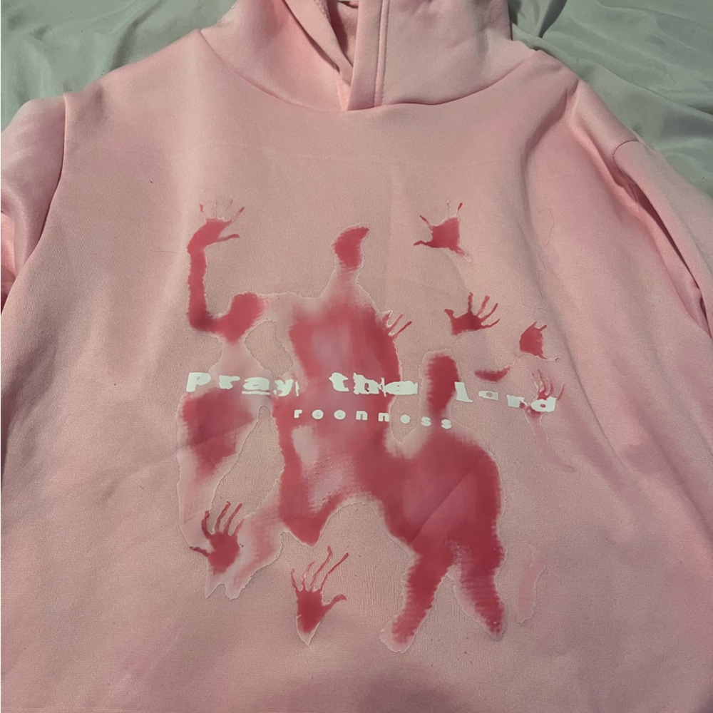 Pink Graphic Hoodie Size M